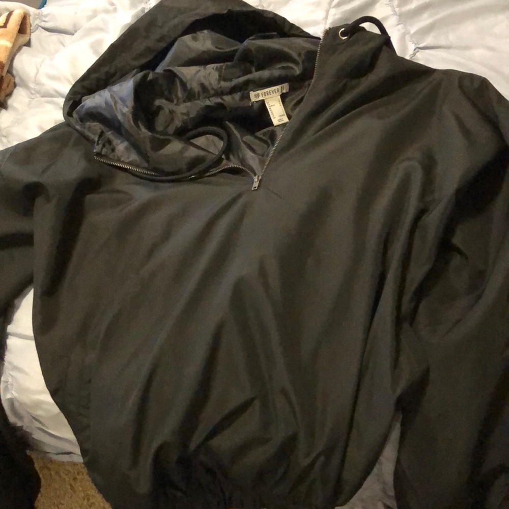 Black wind breaker jacket